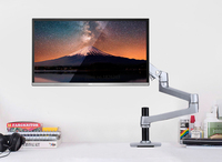 XSJ8013C aluminium pełnoekranowy bezpłatny podnoszenie bardzo długi ramię 10-32 calowy uchwyt monitora LED LCD wydłużyć ramię Monitor uchwyt mocujący 3